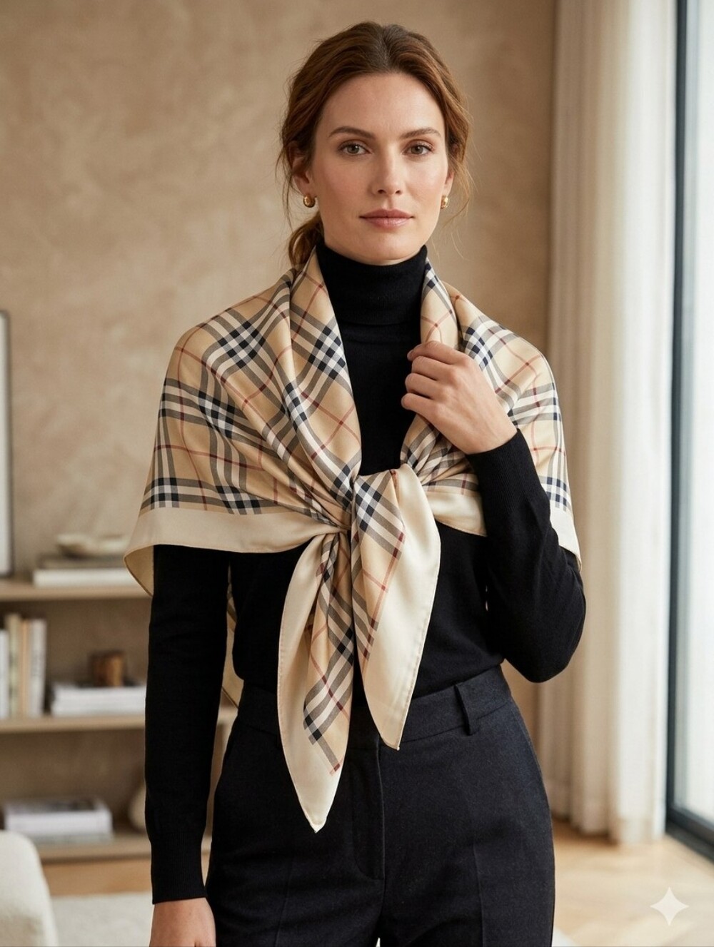 Nova Check Print Scarf
